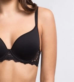 Simone Perele Caresse 3D Plunge Bra Black -Fashion underwear 12A316 Caresse 3D Plunge Contour Black.04