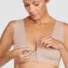 Naturana Wellness Cotton Wirefree Front Close Bra Beige -Fashion underwear 5722 LightBeige d md