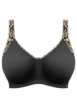 FREYA Sonic Moulded Sports Bra Pure Leopard -Fashion underwear AC4892 PUK cut Freya Active Sonic Pure Leopard Black Pure Leopard Black UW Moulded Spacer Sports Bra