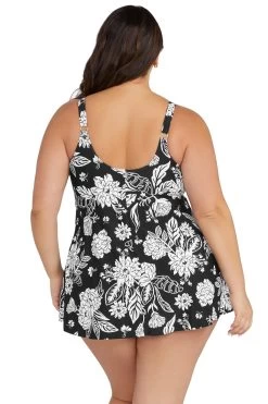 Opus Sway Delacroix Multi Cup One Piece Swimdress -Fashion underwear AT1723OY DelacroixSwimdress OpusSway Black Curvefitplussizeswimwear 3