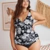 Opus Sway Delacroix Multi Cup Tankini Top -Fashion underwear AT3721OY DelacroixTankiniTop OpusSway Black Curvefitplussizeswimwear