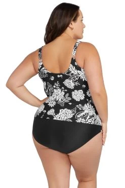 Opus Sway Delacroix Multi Cup Tankini Top -Fashion underwear AT3721OY DelacroixTankiniTop OpusSway Black Curvefitplussizeswimwear 3