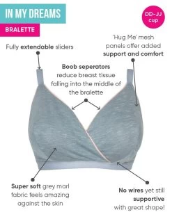 Curvy Kate In My Dreams Bralette Grey -Fashion underwear Curvy Kate inmydreams bra set Grey Peach CK021110 demo