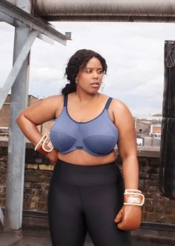 ELOMI Energise Uw Sports Bra Vintage Denim 10 ELOMI Energise Uw Sports Bra Vintage Denim -Fashion underwear EL8041 VTD cons Elomi Lingerie Energise Vintage Denim Underwired Sports Bra