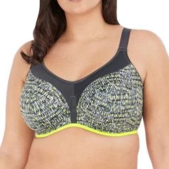 ELOMI Energise Sports Bra LIme Twist
