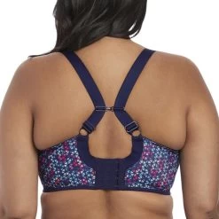 ELOMI Energise Sports UW Geo Navy -Fashion underwear EL8042 NAO alt2 Elomi Lingerie Energise Navy Geo Underwired Sports Bra