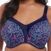 ELOMI Energise Sports UW Geo Navy -Fashion underwear EL8042 NAO primary Elomi Lingerie Energise Navy Geo Underwired Sports Bra