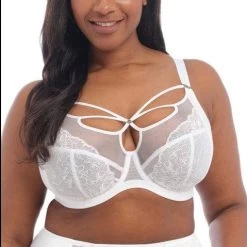 ELOMI Brianna Plunge Uw Bra White