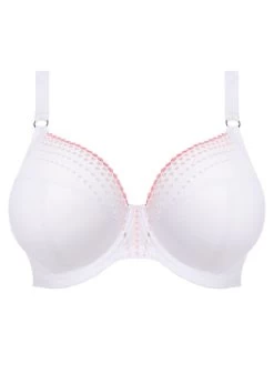 ELOMI Matilda Plunge Bra White -Fashion underwear EL8900 WHE cut Elomi Lingerie Matilda White Underwired Plunge bra