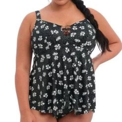 ELOMI Plain Sailing Moulded Tankini Black