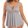 ELOMI Checkmate Moulded Tankini Grey Marl -Fashion underwear ES800361 GYL primary Elomi Swim Checkmate Grey Marl Non Wired Moulded Tankini Top