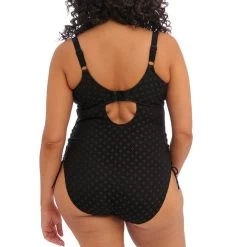 ELOMI Bazaruto Non-wired Swimsuit Black -Fashion underwear ES800643 BLK back Elomi Swim Bazaruto Black Non Wired Swimsuit