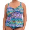 ELOMI Electric Savannah Moulded Tankini Zebra -Fashion underwear ES800761 ZEA primary Elomi Swim Electric Savannah Zebra Non Wired Moulded Tankini Top