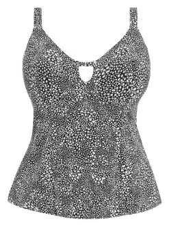 ELOMI Pebble Cove Moulded Tankini Black -Fashion underwear ES801161 BLK cut Elomi Swim Pebble Cove Black Non Wired Moulded Tankini Top