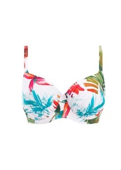 FANTASIE Kiawah Island Uw Gathered Full Cup Bikini Top Aquamarine -Fashion underwear FS501201 AQE cut Fantasie Swim Kiawah Island Aquamarine Gathered Full Cup Bikini Top
