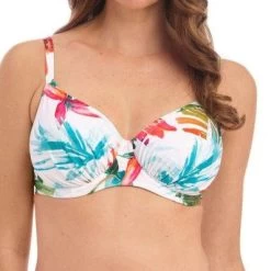 FANTASIE Kiawah Island Uw Gathered Full Cup Bikini Top Aquamarine