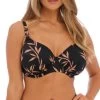 FANTASIE Luna Bay Uw Gathered Full Cup Bikini Top Black -Fashion underwear FS502401 LAK primary Fantasie Swim Luna Bay Laquered Black Underwired Gathered Full Cup Bikini Top