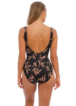 FANTASIE Luna Bay Uw Plunge Swimsuit Lacquered Black -Fashion underwear FS502439 LAK back Fantasie Swim Luna Bay Laquered Black Underwired Plunge Swimsuit