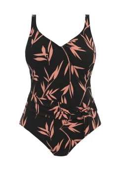 FANTASIE Luna Bay Uw Plunge Swimsuit Lacquered Black -Fashion underwear FS502439 LAK cut Fantasie Swim Luna Bay Laquered Black Underwired Plunge Swimsuit