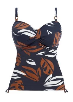 Fantasie Lake Orta Twist Front Tankini French Navy -Fashion underwear FS503354 FRY cut Fantasie Swim Lake Orta French Navy Underwired Twist Front Tankini Top