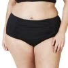 Genevieve 50's Swim Bottom Black 2 Genevieve 50's Swim Bottom Black -Fashion underwear GENEVIEVE BLA CR967 Black 50s Brief Front2