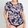 Sun Safe Rash T-Shirt Bramble Rose -Fashion underwear Genevieve CR5 973M BRFront