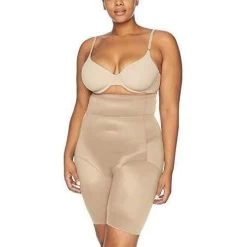 Naomi & Nicole High Waist Long Leg Beige -Fashion underwear Naomi NicoleHiWaistThighSlimmerBeige