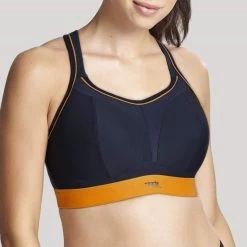 Panache Sports Non Wired Navy Orange