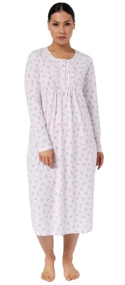 Rosebud Pleated Nightie Mid / Pink