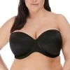 ELOMI Smooth Moulded Strapless Black -Fashion underwear Smooth Black Underwired Moulded Strapless Bra