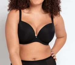 Curvy Kate Smoothie T-Shirt Plunge Bra Black