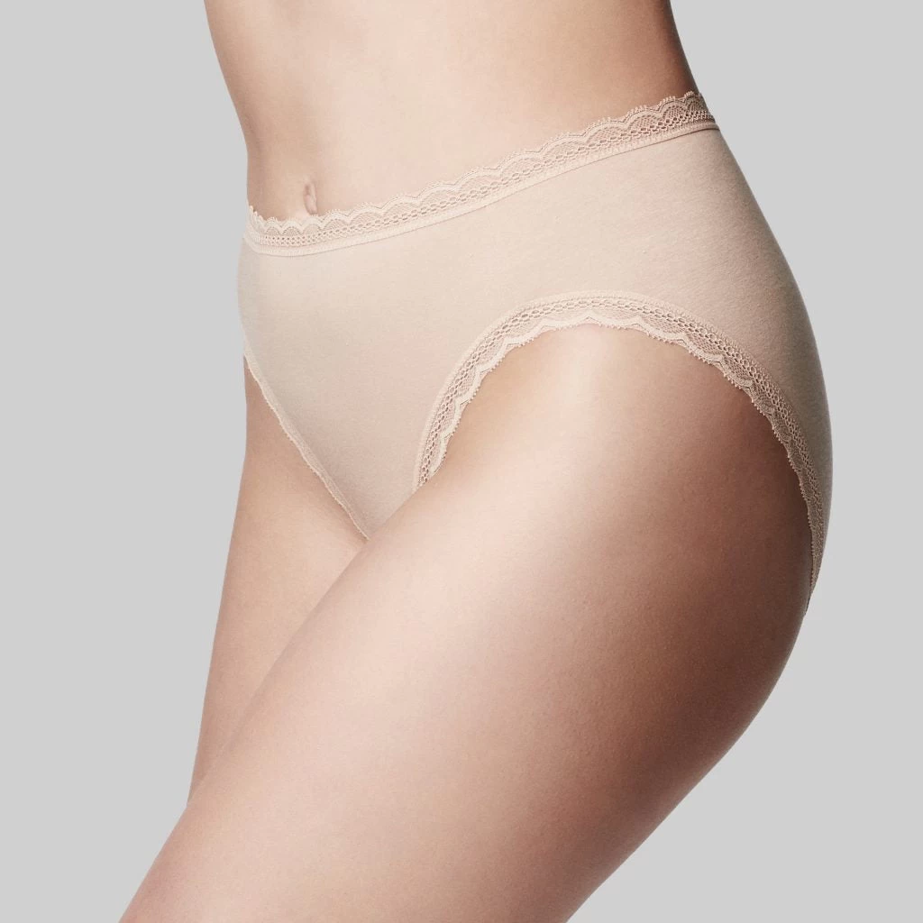 Cotton Classic Hi Cut Brief Nude 4 Cotton Classic Hi Cut Brief Nude - Image 2