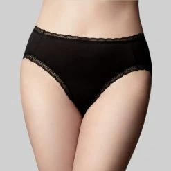 Cotton Classic Hi Cut Brief Black