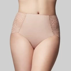 Precision Lace Full Brief Nude