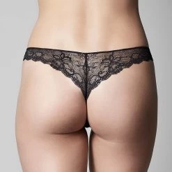 Precision Lace G-String Black -Fashion underwear TK Precision lace blk gstring 03A