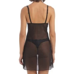 Wacoal Instant Icon Chemise Black Eclipse -Fashion underwear WA814322 963 back Wacoal Lingerie Instant Icon Black Eclipse Chemise