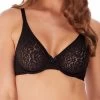 Wacoal Halo Lace Moulded Bra Black 1 Wacoal Halo Lace Moulded Bra Black -Fashion underwear WA851205 BLK primary Wacoal Lingerie Halo Lace Black Moulded Underwire Bra