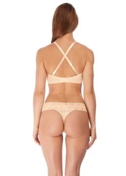 Wacoal Halo Lace Strapless Bra Nude -Fashion underwear WA854205 NUE alt3 Wacoal Lingerie Halo Lace Nude Strapless Bra