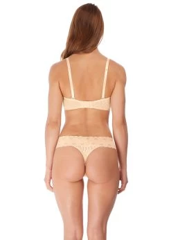 Wacoal Halo Lace Strapless Bra Nude -Fashion underwear WA854205 NUE alt5 Wacoal Lingerie Halo Lace Nude Strapless Bra