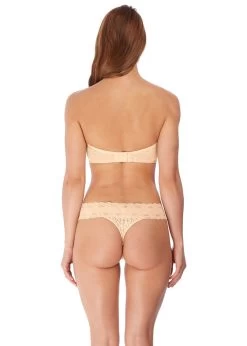 Wacoal Halo Lace Strapless Bra Nude -Fashion underwear WA854205 NUE back Wacoal Lingerie Halo Lace Nude Strapless Bra
