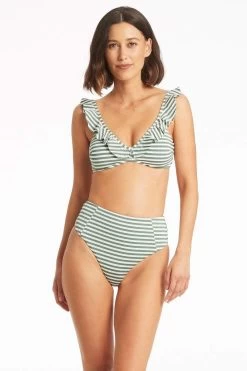 Capri Retro High Waist Pant With Panels