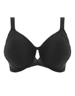ELOMI Charley Moulded Spacer Bra Black -Fashion underwear charley black uw bandless spacer moulded bra el4383 c 1