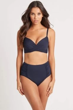 Essentials Night Sky High Waist Gathered Side Pant / Navy -Fashion underwear essentials night sky separates bottoms essentials night sky high waist gathered side pant 15316961591405 x3200 0b271445 5eac 4ef3 927a e7f6ad75256c