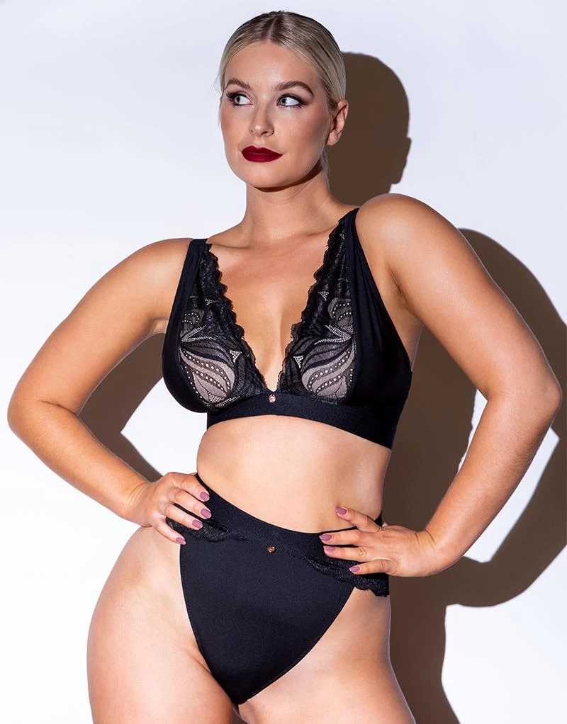 Curvy Kate Indulgence Bralette Black/Latte 4 Curvy Kate Indulgence Bralette Black/Latte - Image 2