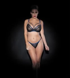 Curvy Kate Submission Plunge Black/blue -Fashion underwear submission blue bra